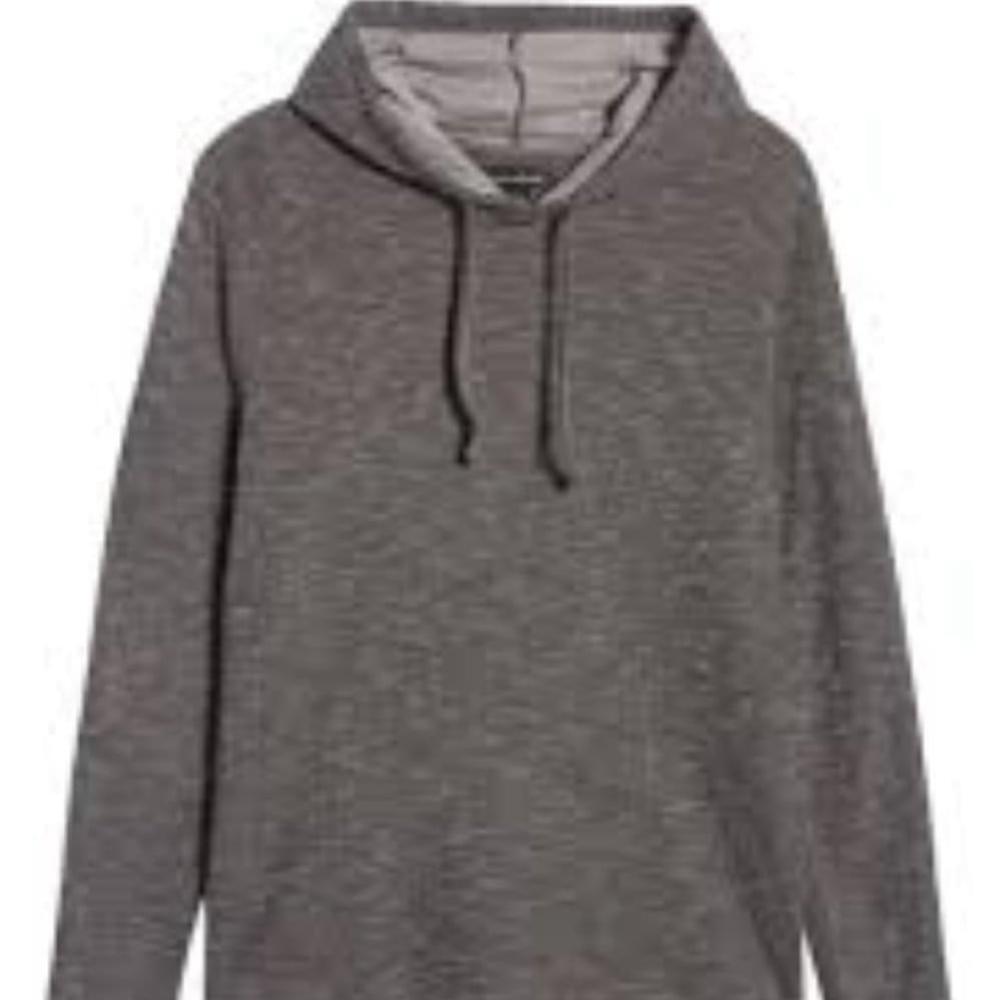 $10$ ADD 0N Treasure & BOND Double Knit Hoodie  Black Caviar Slub Stripe SIZE S